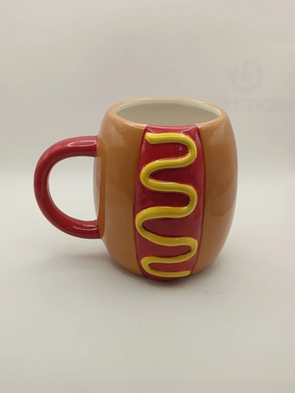Market Square Hot Dog Coffee Mug Ceramic Hand Wash Only 12 oz Novelty Design Bro